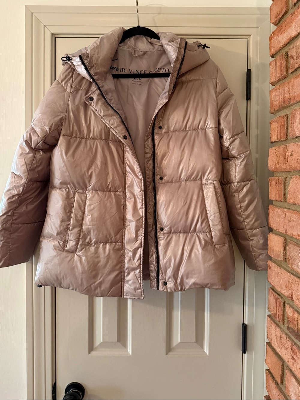 Vince Lightweight Quilted Puffer Jacket - Blush Medium